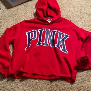 PINK Victoria’s secret red cropped sweater